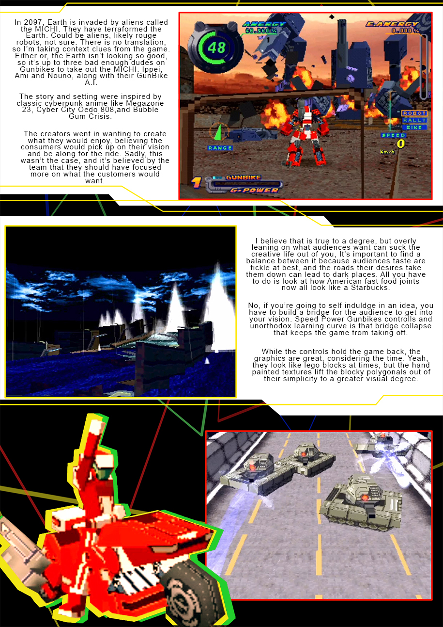 Speed Power Gunbike: Story, gameplay and graphics.